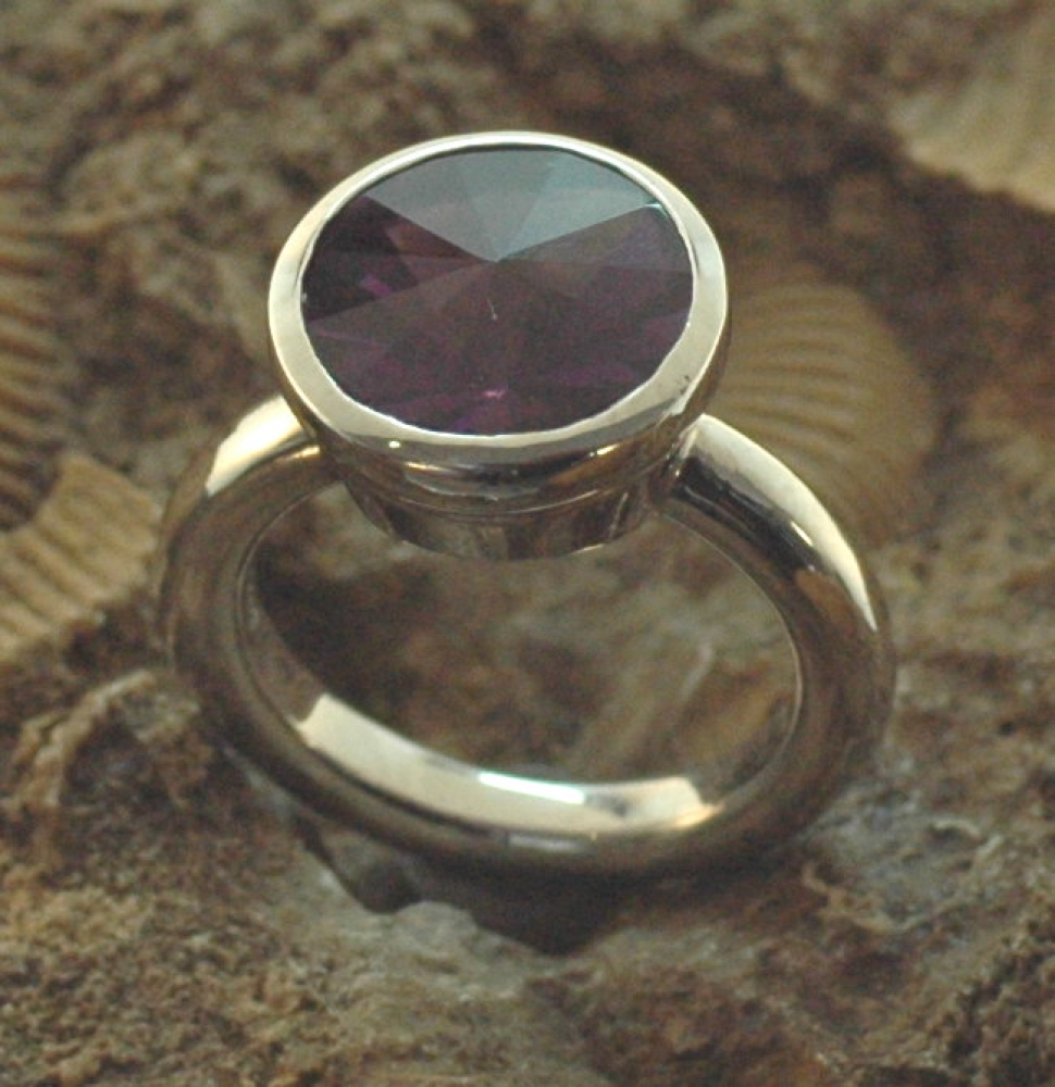 Amethyst-Ring Silber Fancycut